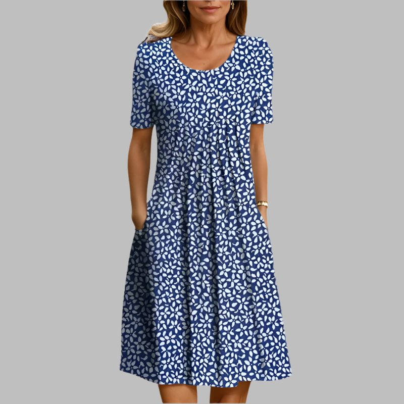 Marielle – Letní šaty s květinovým vzorem a kapsami